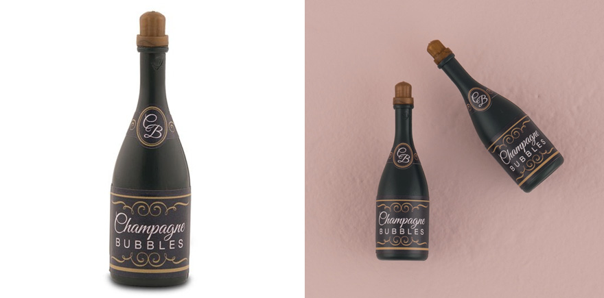 Wedding Bubbles In Champagne Bottle Favour | Confetti.co.uk