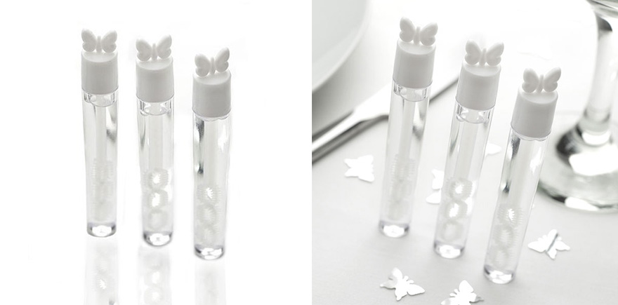 White Butterfly Tube Bubbles Pack | Confetti.co.uk