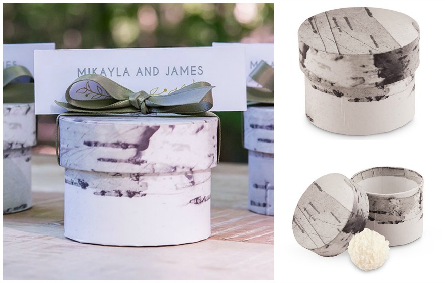 Birch circular favour box | Confetti.co.uk