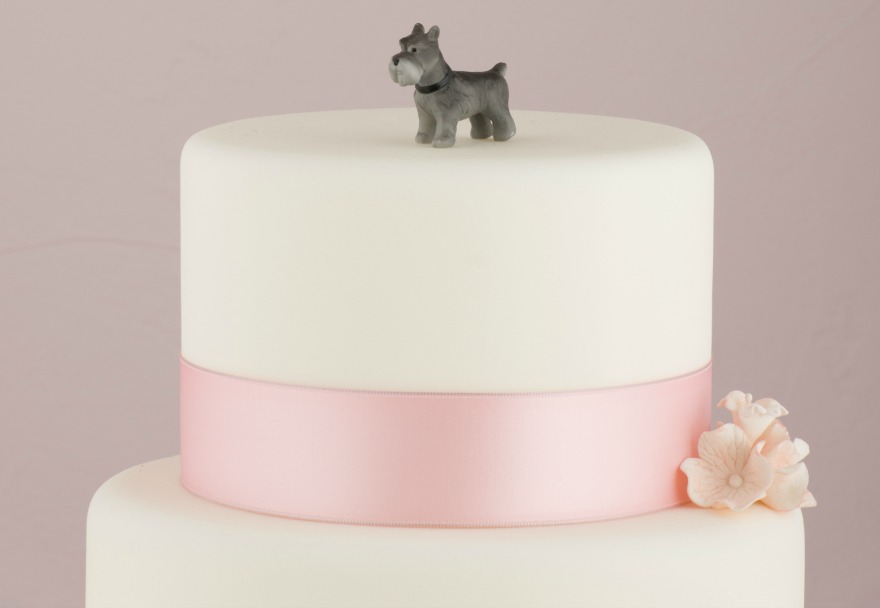 Miniature terrier dog cake topper | Confetti.co.uk