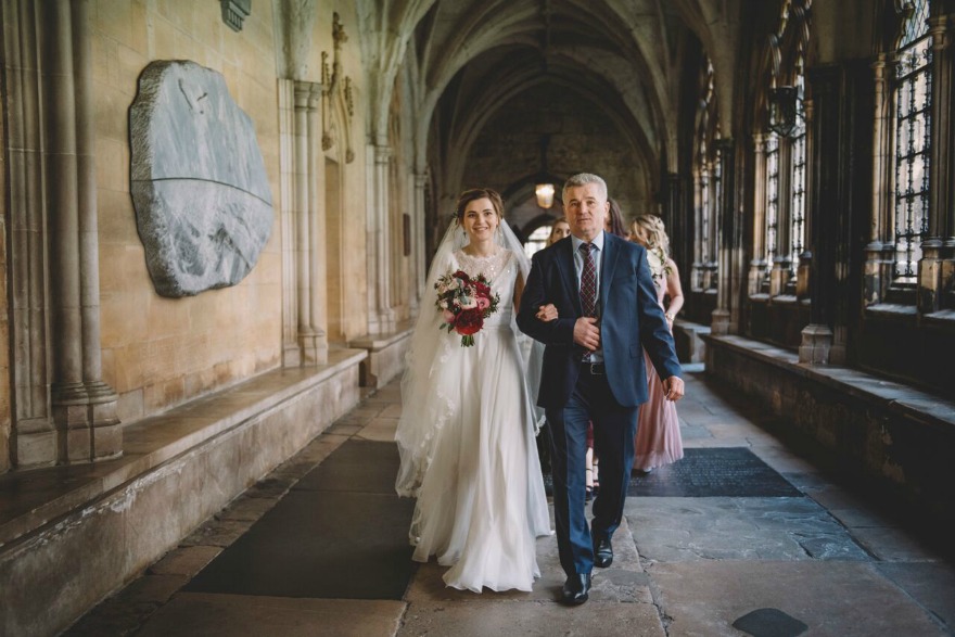 Bride and father Kristina and Max's Real Wedding at Westminter Abbey | Confetti.co.uk