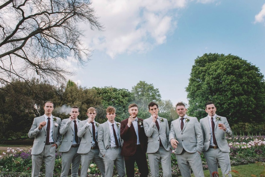 Groom and his men at Kristina and Max's Real Wedding at Westminter Abbey| Confetti.co.uk