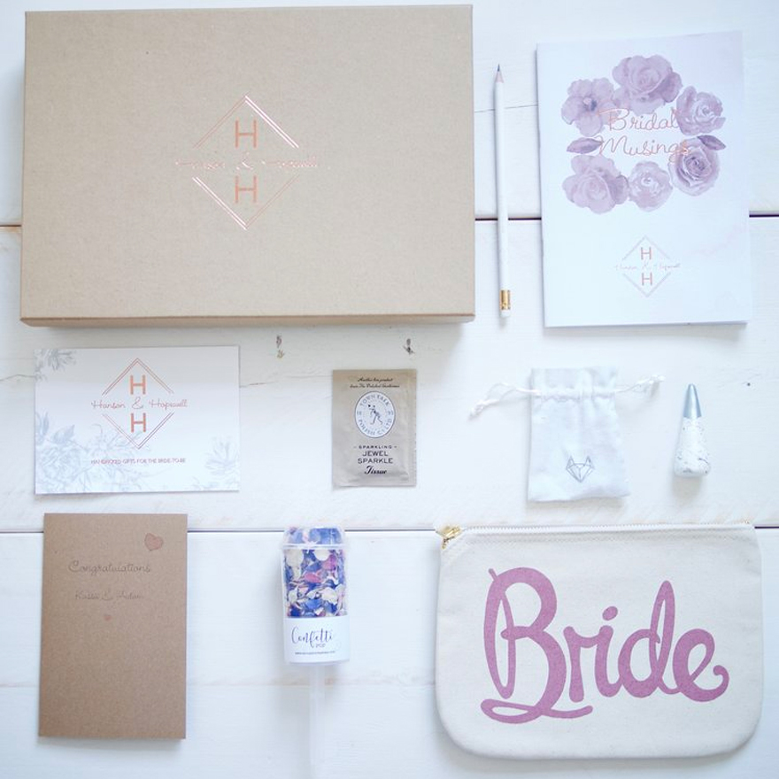 Engaged bride-to-be gift box by Hanson and Hopewell | Confetti.co.uk