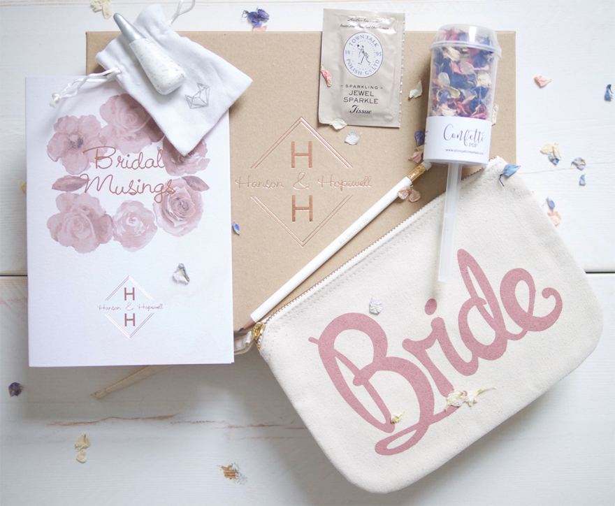 Hanson and Hopewell Engaged bride-to-be gift box | Confetti.co.uk