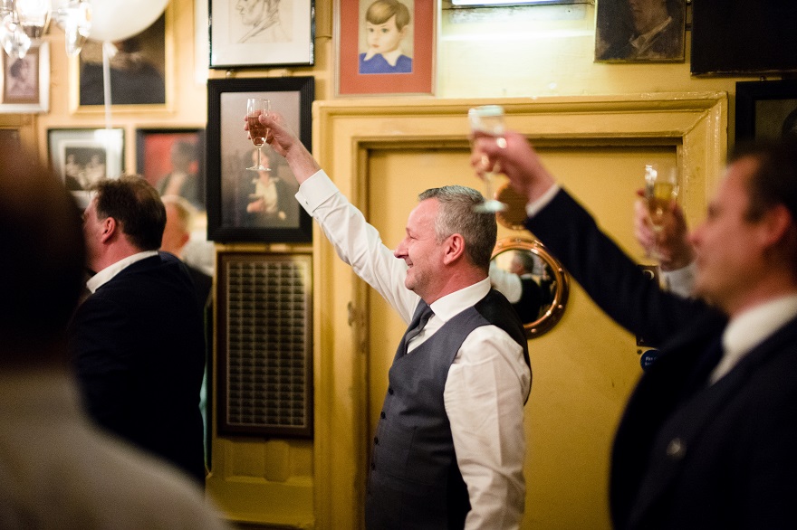 Toast at Andy & Laura's Soho City Wedding | Confetti.co.uk