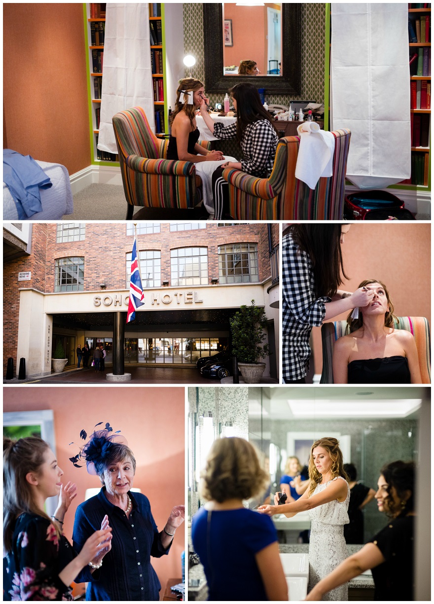 Bride getting ready for her Soho City Wedding | Confetti.co.uk