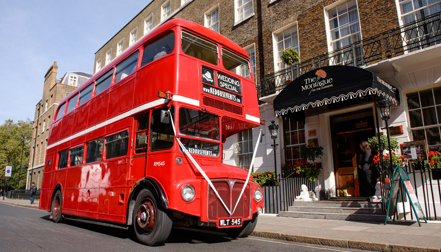 The Montague on the Gardens Exterior London Bus | Confetti.co.uk