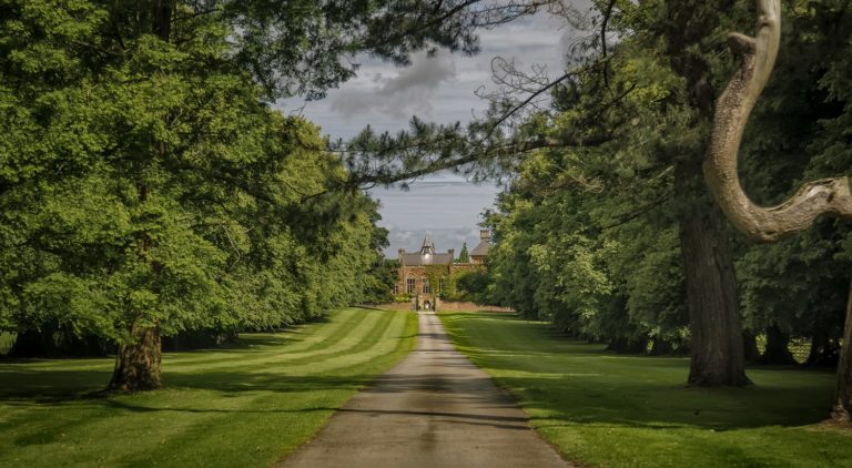 Driveway up to Soughton Hall