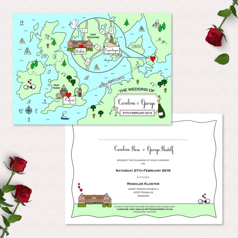 Cute Maps unique alternative wedding stationery | Confetti.co.uk