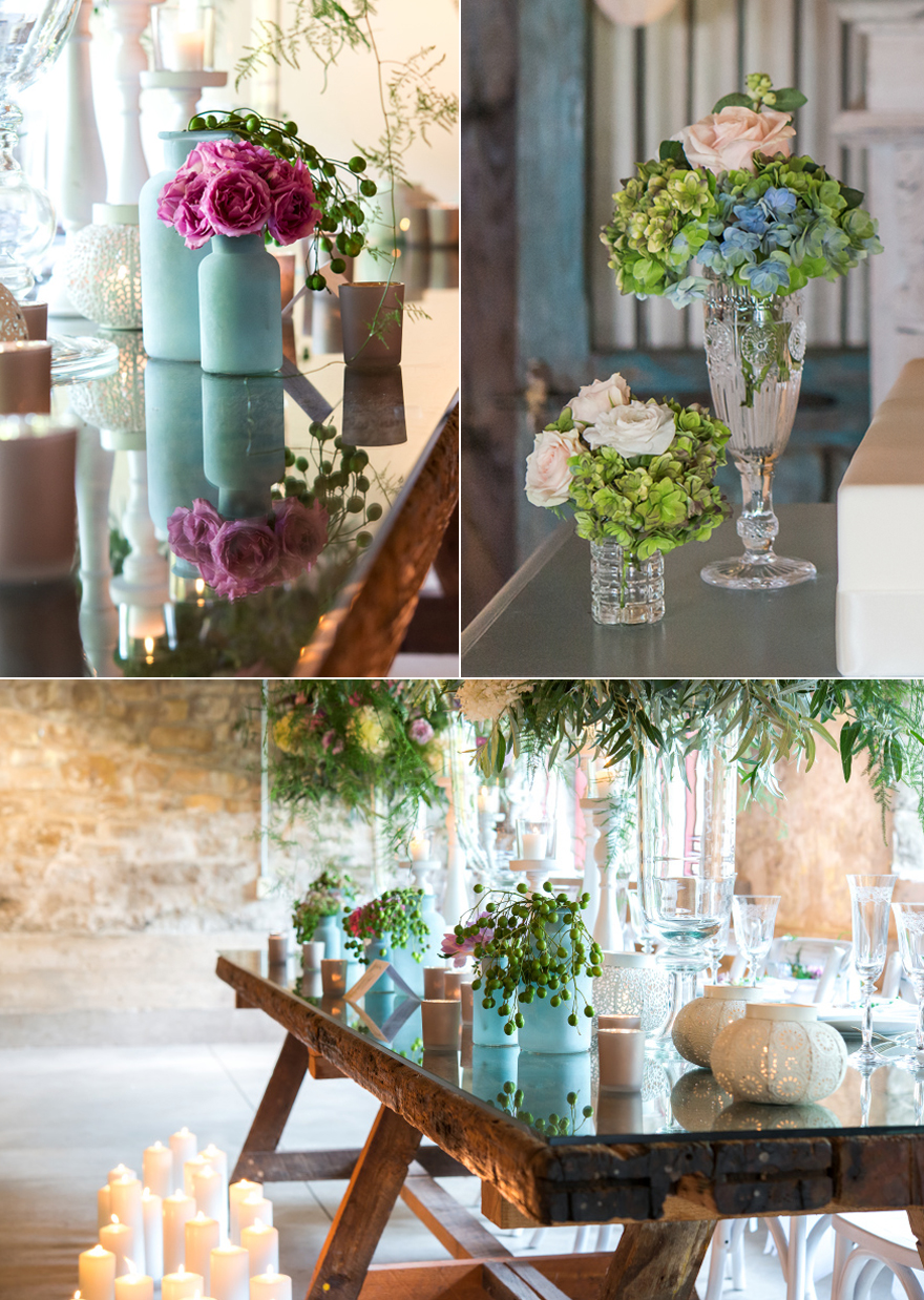 Floral Bohemian Bottles Wedding Decor | Confetti.co.uk