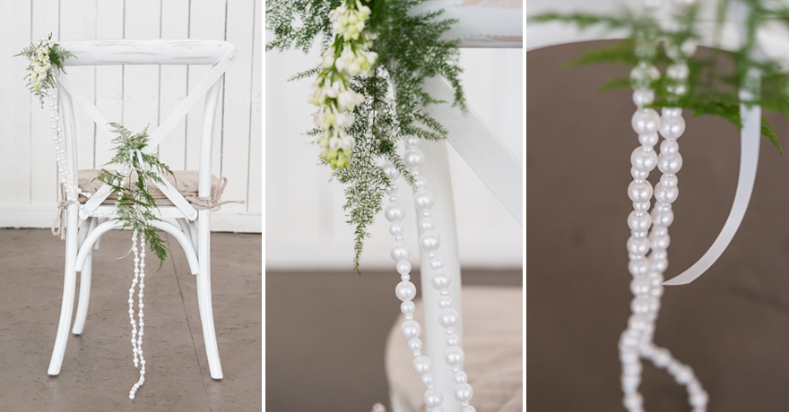 Rustic Glam Chair Decoration | Confetti.co.uk