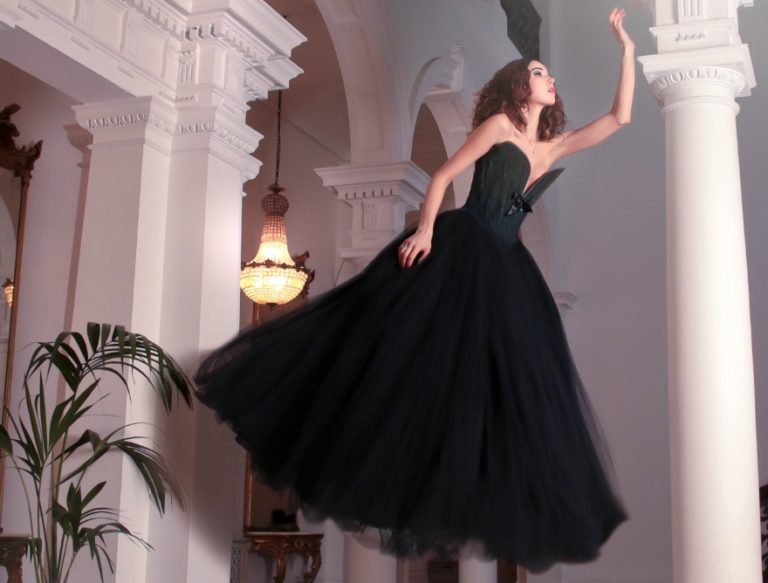 Black wedding dress by Chantal Mallett Couture | Confetti.co.uk