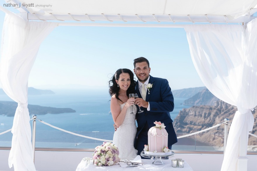 MarryMe in Greece Santorini wedding cake | Confetti.co.uk