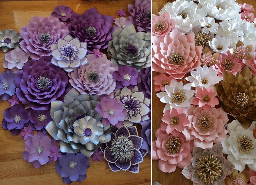 Luxury Paper Flower Wedding Decorations by PoshPaperDesignss on Etsy | Confetti.co.uk