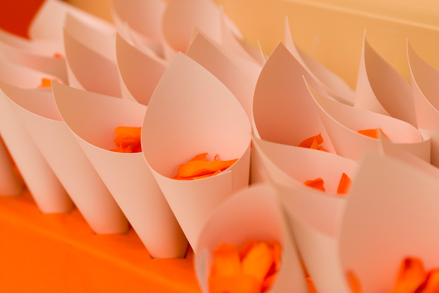 Peach Orange Wedding Confetti Cones | Confetti.co.uk