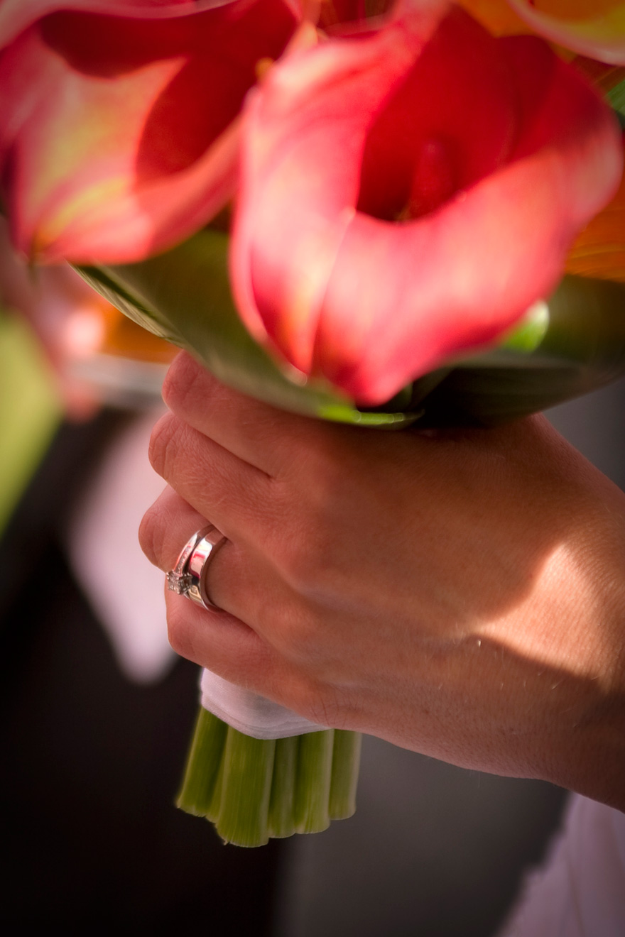 Red Orange Calla Lilly Wedding Bouquet | Confetti.co.uk