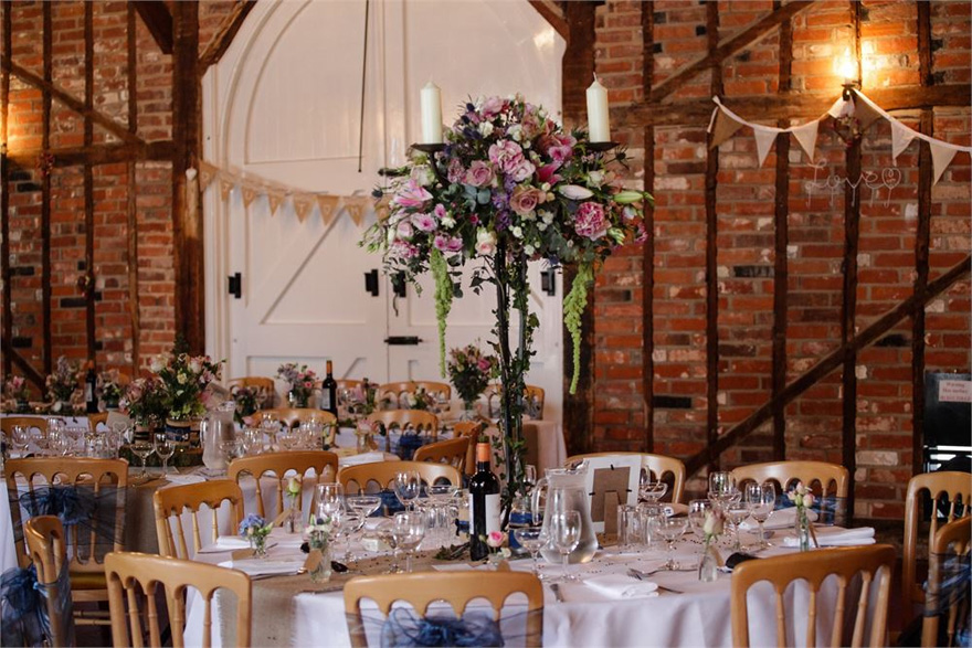 The Coach House at Marks Hall Rustic Wedding Reception Tables And Centrepieces | Confetti.co.uk