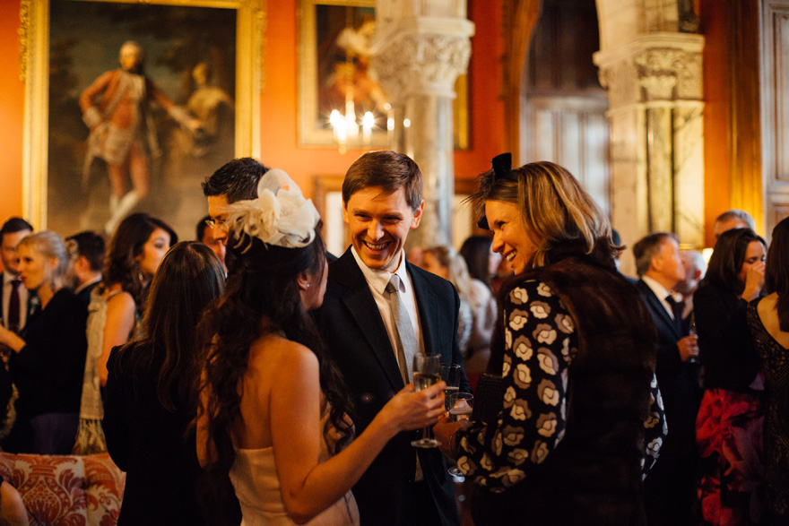 The Intimate Drawing Room Drinks Reception at Mount Stuart by lisadevinephotography