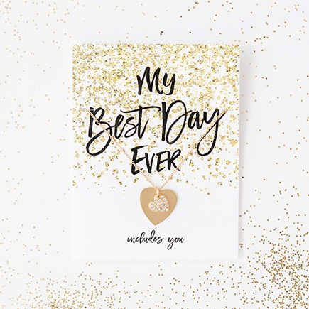 Black and Gold Sparkle Thank You Card With Fold Will You Be My Bridesmaid | Confetti.co.uk