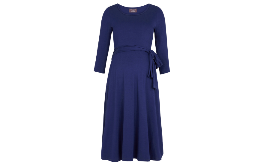 navy-blue-maternity-wedding-guest-dress