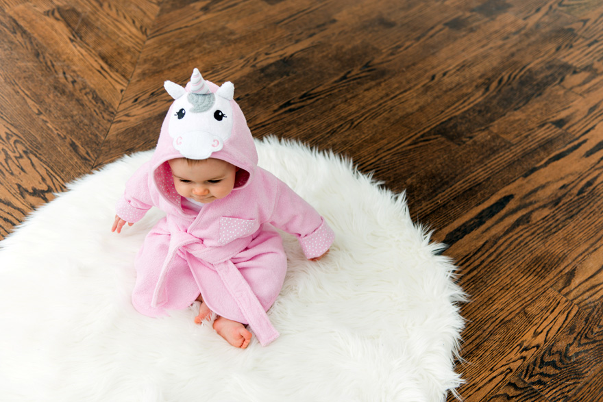 Pink Unicorn Hooded Bathrobe and Dressing Gown | Confetti.co.uk