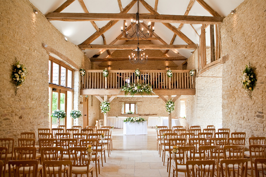 The Kingscote Barn Gloucestershire Main Barn Spring and Summer Weddings | Confetti.co.uk