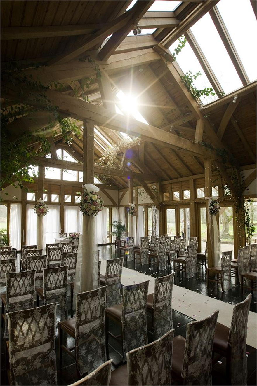 The Oak Tree of Peover Wooden Beams Barn Wedding Wedding Venues Cheshire | Confetti.co.uk