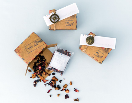 Vintage Airmail Tea or Confetti Favour Boxes | Confetti.co.uk