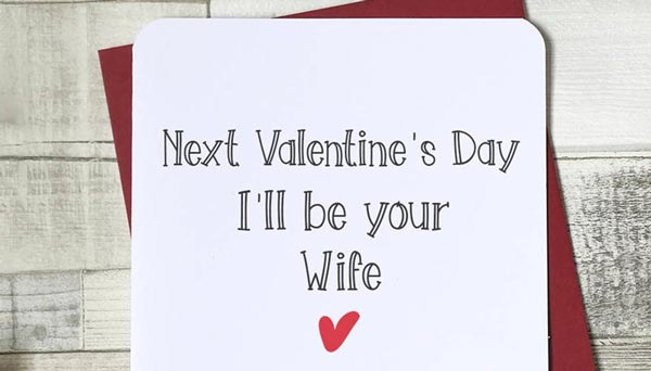 Valentine's day card for a fiance