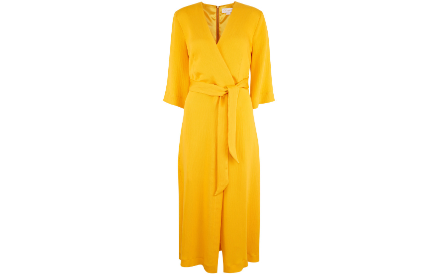 yellow-long-sleeved-wedding-guest-dress