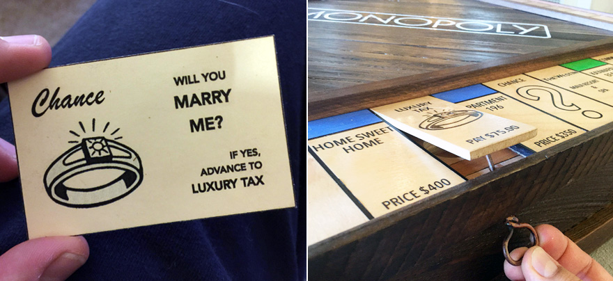 Guy Proposes Using Custom Made Monopoly Board With Secret Compartment | Confetti.co.uk