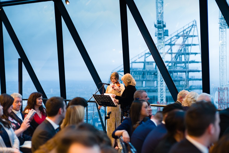 Isabel and Andrew's wedding at the Gherkin by Douglas Fry | Confetti.co.uk