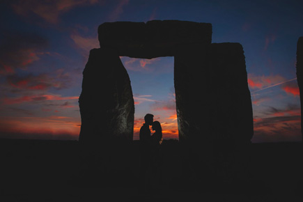 Stonehenge Sunset Engagement Photo Shoot by Emma-Jane Photography | Confetti.co.uk