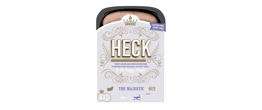 HECK sweet ginger and American mustard pork sausage - Prince Harry and Meghan Markle's wedding - royal wedding | Confetti.co.uk