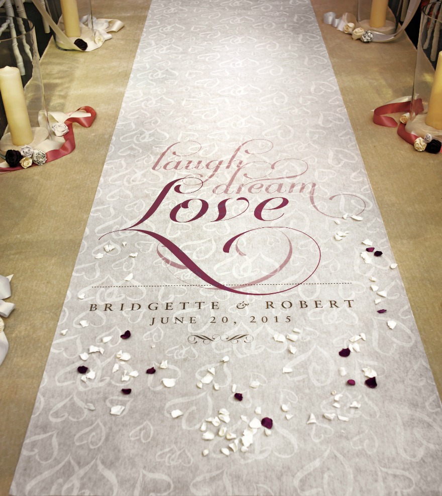 Aisle runner personalised wedding items for your wedding | Confetti.co.uk