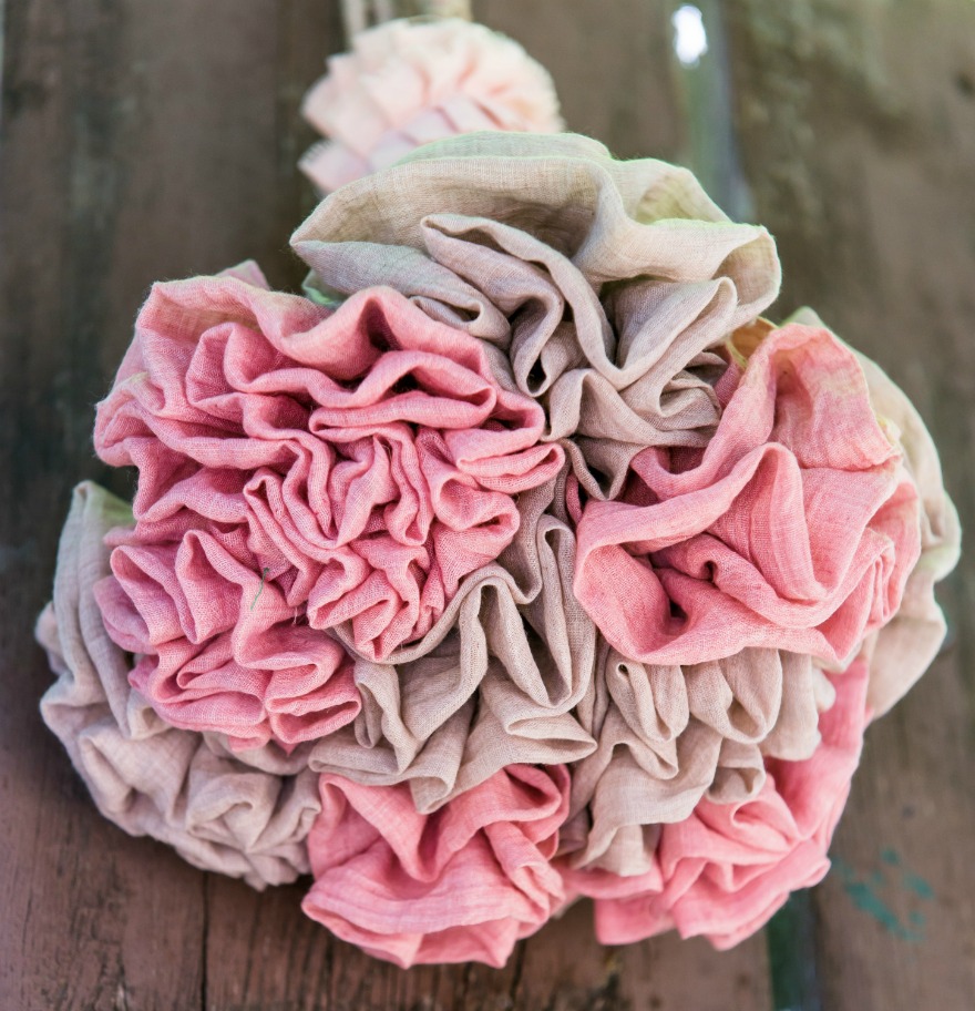 Bridal bouquet made from fabric ruffle flowers | Confetti.co.uk