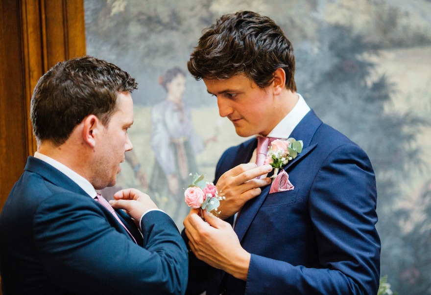 Buttonholes at Jessica and Ed's wedding | Confetti.co.uk