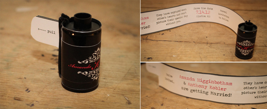 DIY Film Canister Save the Date Idea from Oh So Lovely | Confetti.co.uk