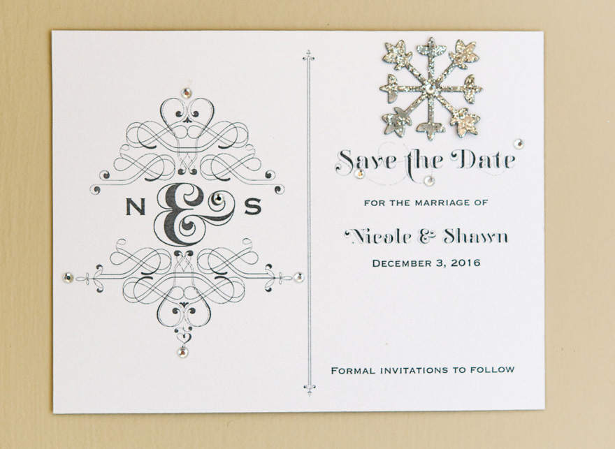 Fanciful Elegant Monogram Save The Date Card | Confetti.co.uk