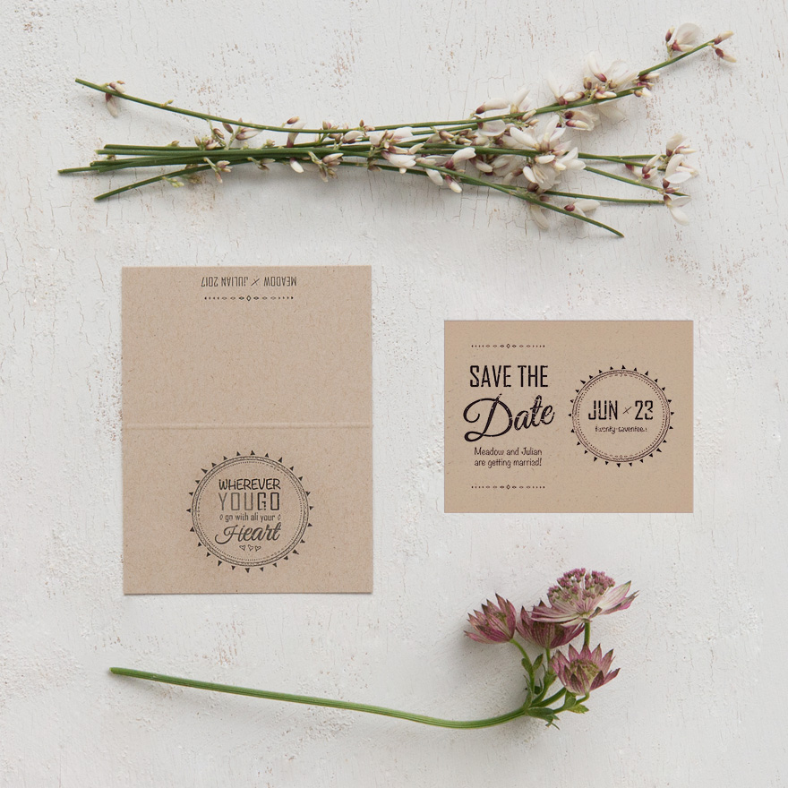 Free Spirit Nature Inspired Save The Date Card | Confetti.co.uk