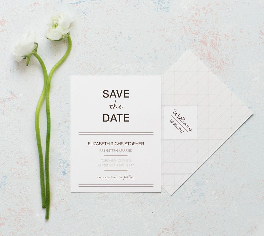 Modern Contemporary City Style Save The Date Card | Confetti.co.uk