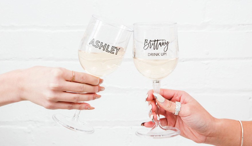 Personalised Magnetic Travel Wine Glass - Portable Nesting Wine Glass | Confetti.co.uk