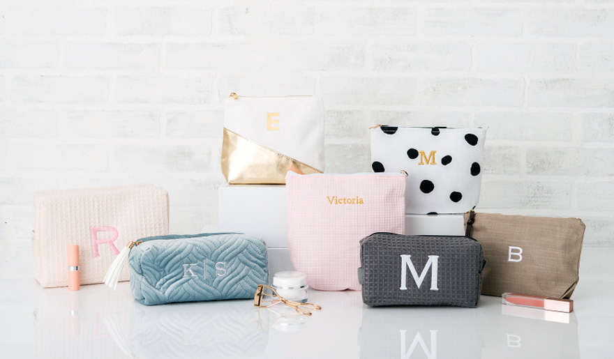 Pretty Personalised Pastel Make Up Bags and Cosmetic Bags | Confetti.co.uk