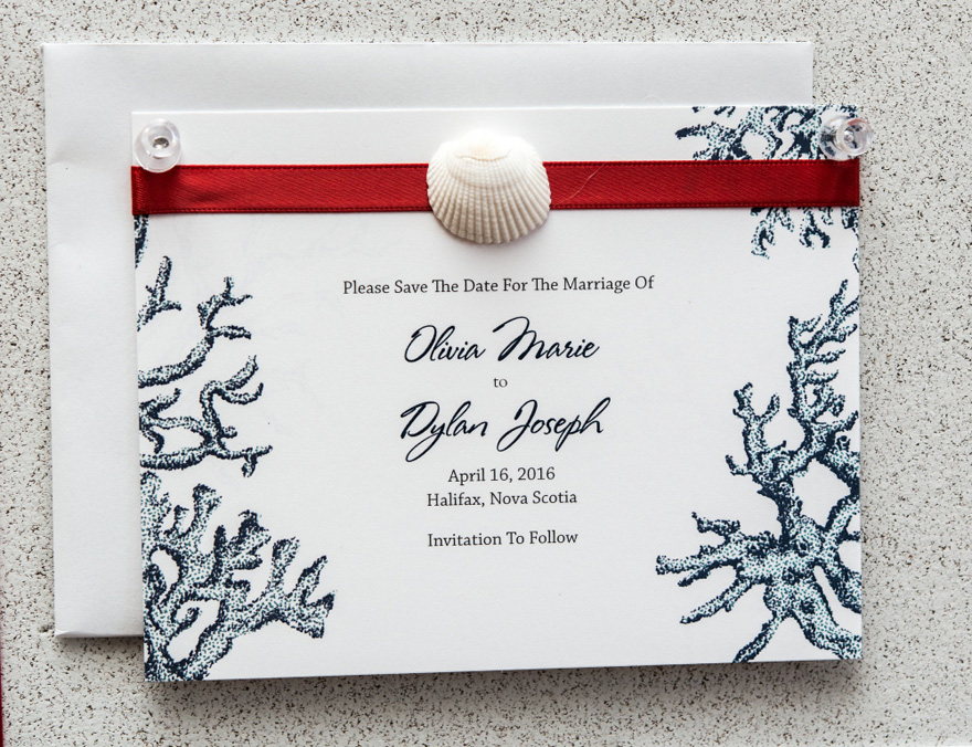 Reef Coral Save The Date Card - Nautical Romance Wedding Theme | Confetti.co.uk