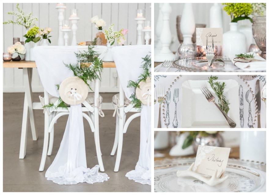 Rustic white wedding table decorations | Confetti.co.uk