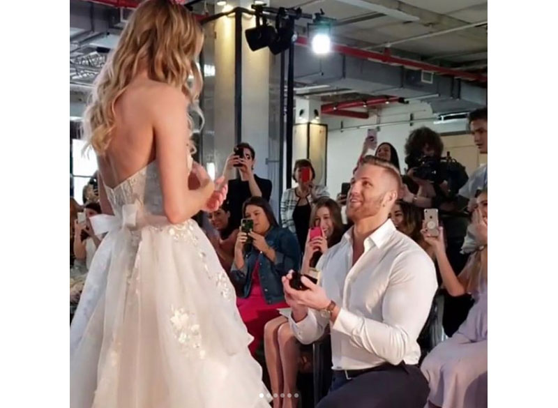 New York Bridal Fashion Week proposal