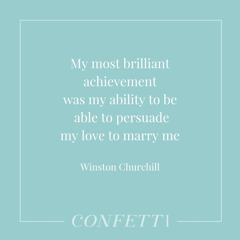 Winston Churchill marriage quote