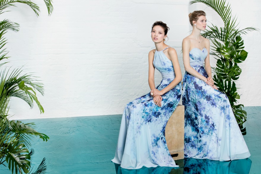 Blue bridesmaid dresses by Kelsey Rose | Confetti.co.uk