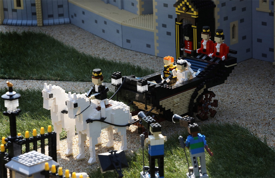 LEGO Horses and Carriage - Ascot Landau Carriage for the Royal Wedding as Part of the LEGO Windsor Castle Model | Confetti.co.uk