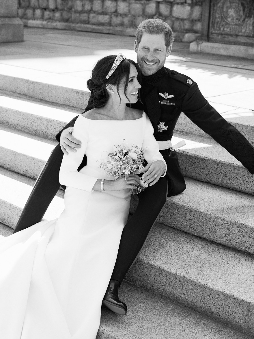 Markle's wedding dress image courtesy Kensington Palace Twitter | Confetti.co.uk